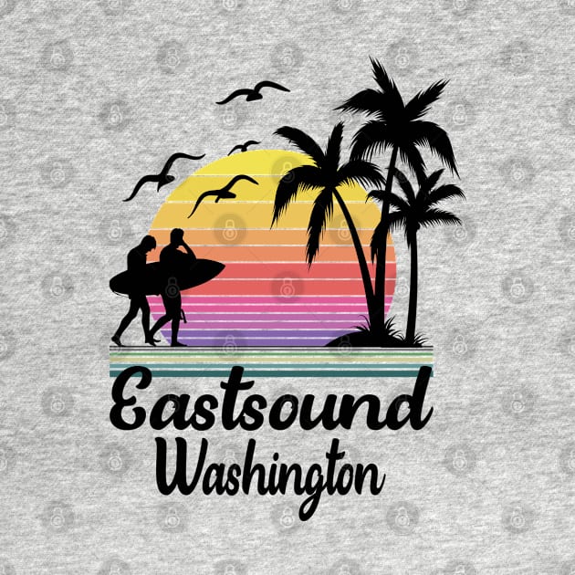 Eastsound Washington Seaside Retro Sunset by HomeSpirit